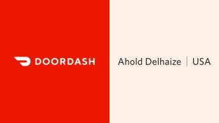 Ahold Delhaize USA and DoorDash logos