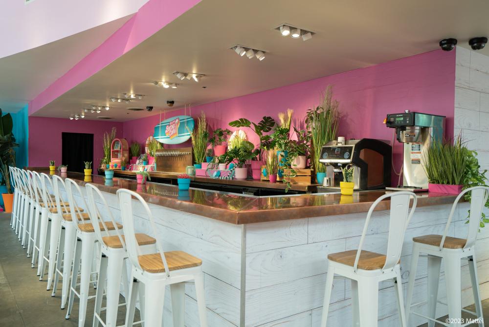 Malibu Barbie Café is located in the Seaport District of Manhattan. 