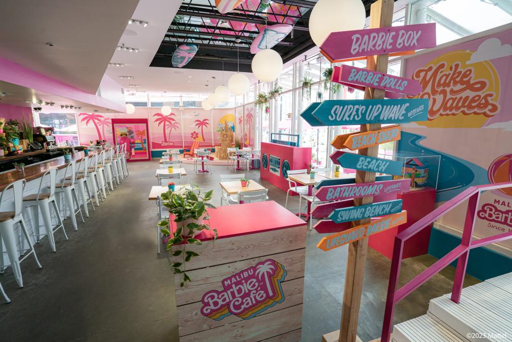 Malibu Barbie Café is located in the Seaport District of Manhattan. 