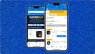 Walmart Black Friday app screens.